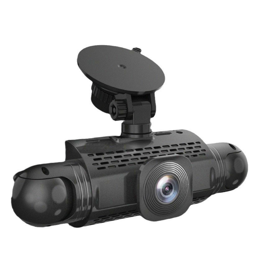 The new four-record and display driving recorder 3.0 inch HD infrared night vision car parking monitoring cross-border