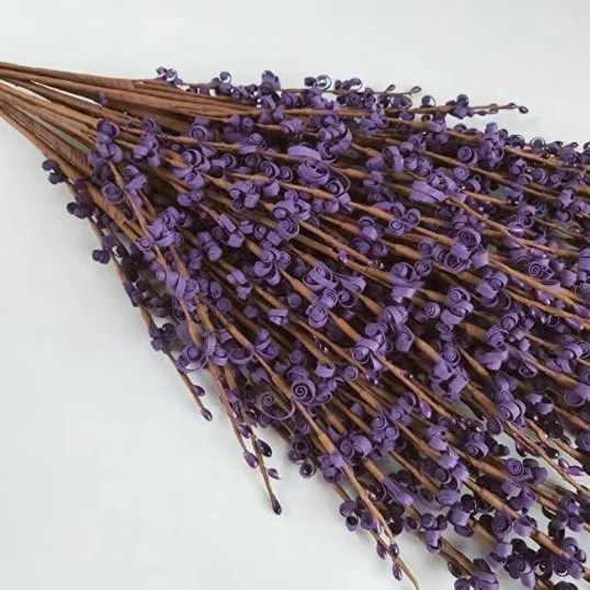 新款仿真草花跨境供应pe泡沫面珠草花气氛布置装饰花多色可选批发