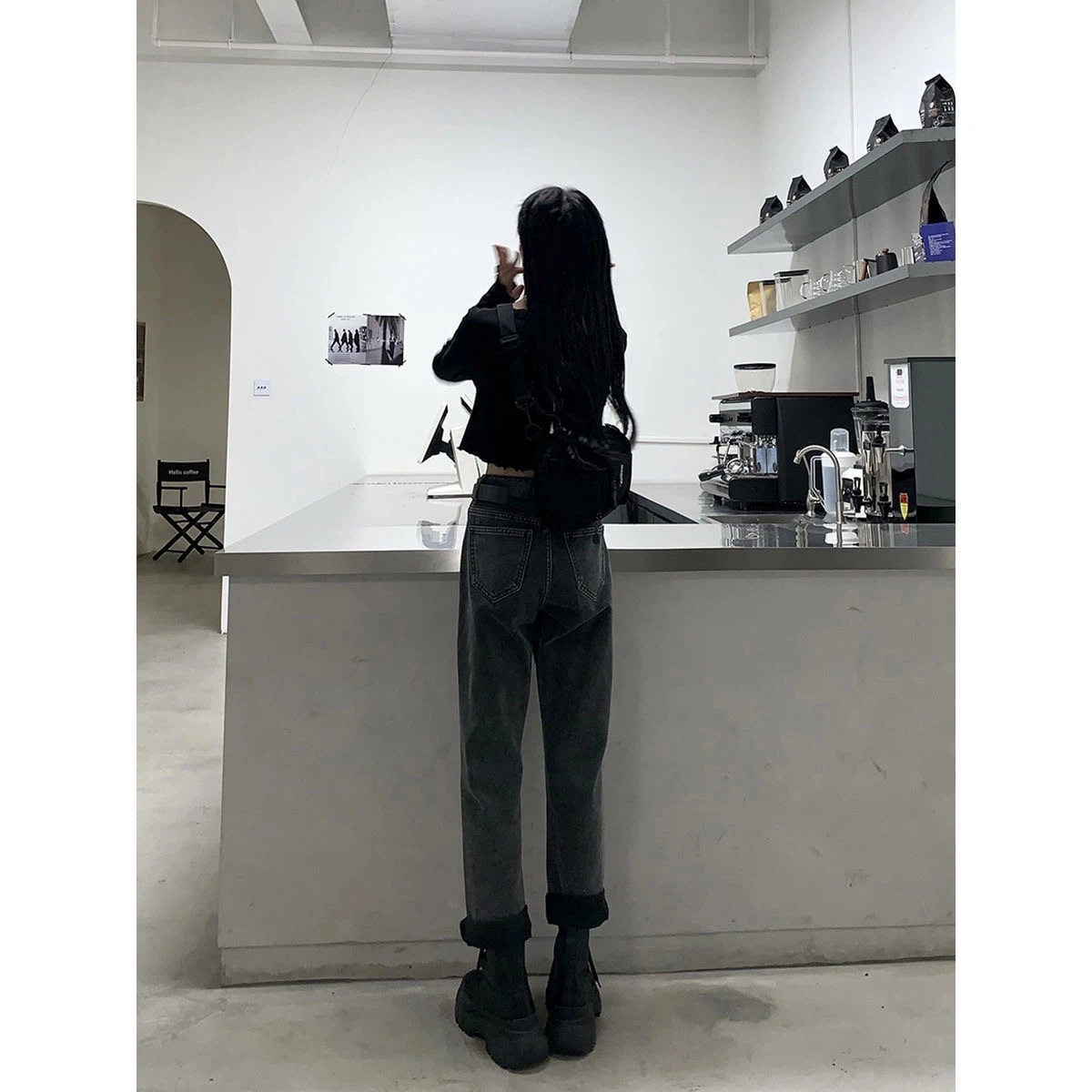 High Waisted Womens Denim Jeans Slim Fit Versatile Wide Leg Tie Detail Spring Style Wholesale Available