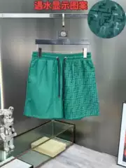 Cross-Border Foreign Trade Shorts, New Summer Beach Shorts with Double F Letters That Reveal a Pattern When Exposed to Water, Quick-Dry Casual Swimming Shorts