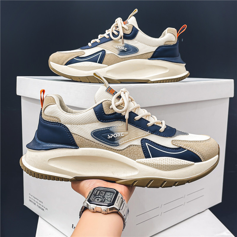 New Spring & Fall Thick-Soled Dad Shoes Men's Casual Versatile Sports Shoes Running Forrest Gump Retro Ins Trbottomy Shoes 5 undefined