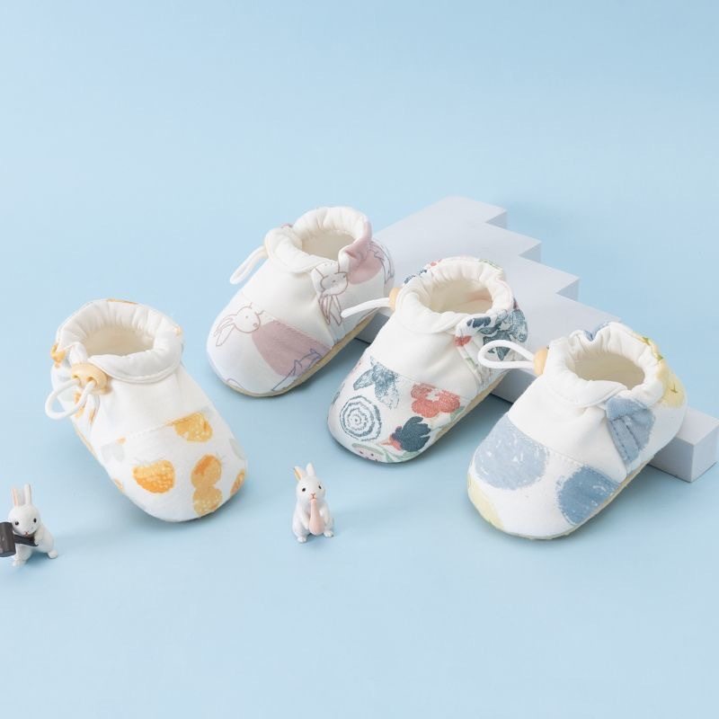 Baby shoes 0-3-12 months 6 to 1 year old step front shoes spring and summer thin elastic buckle soft bottom shoes for boys and girls