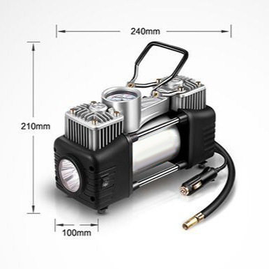 Car air pump car air pump 12v German two-cylinder portable car tire high pressure multi-function