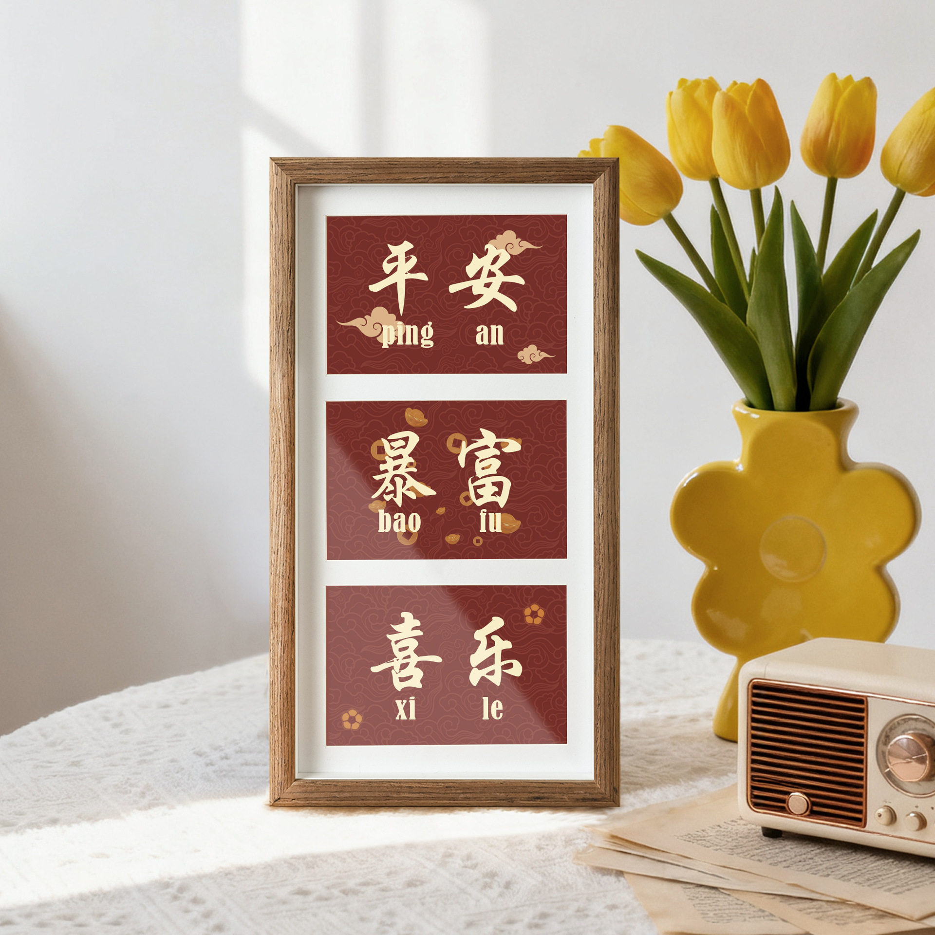 Three-Dimensional Hollow Photo Frame 6inch 8inch Picture Frame Wedding Photo Wall Hanging Triptych Quadriptych Nine-Grid Cardboard Frame Wholesale