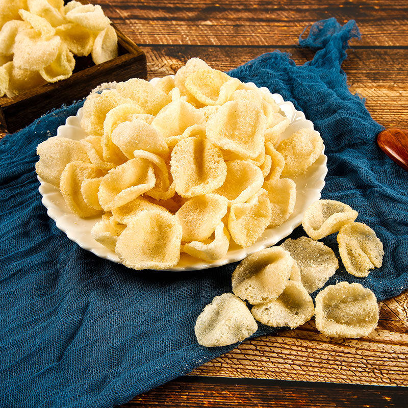 Large shrimp slices 260g large bagged spring outing online popular casual snacks live broadcast WeChat puffed food wholesale