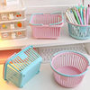 Macaron Colored Desktop Stationery Storage Box Cute Mini Student Dormitory Sundries Storage Basket Portable Storage Basket