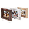 Cross Border Brown Creative Double-Sided Rotating Photo Frame 6 Inch Wooden Frame Set Table for Mother's Day Christmas Gift