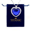 2025 Cross-Border New Ocean Heart Blue Necklace Women's European and American Style Titanic High-End Pendant