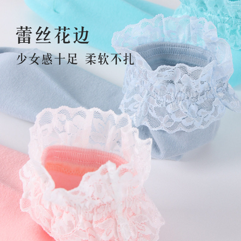 日系少女蕾丝花边棉袜女士袜中筒袜纯色Lolita学生袜春季袜子批发