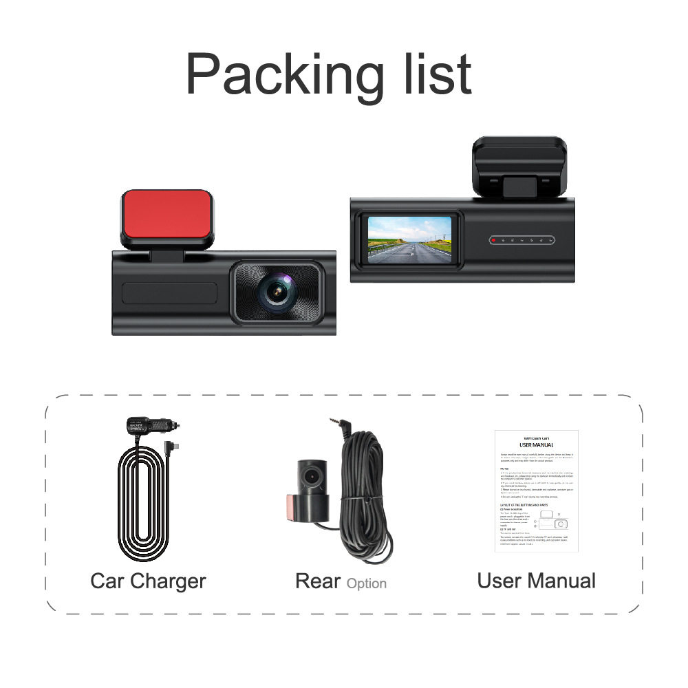 Cross-Border Exclusive Supply of Hidden South Korean Driving Recorders with Wifi Dashcam for Parking Monitoring