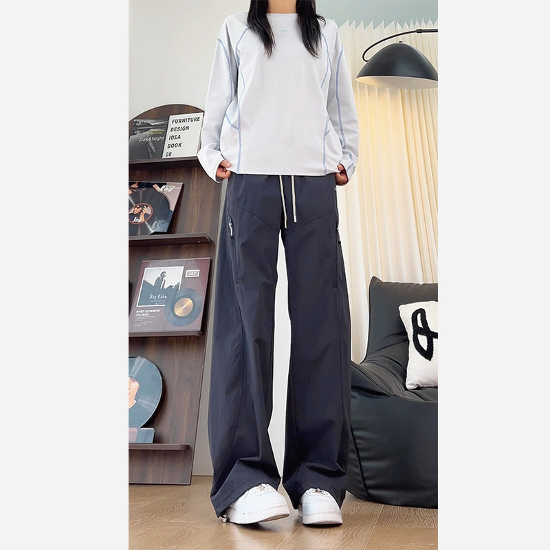 2026春季多巴胺户外裤子男款防晒弹力速干裤中性风宽松运动裤9715