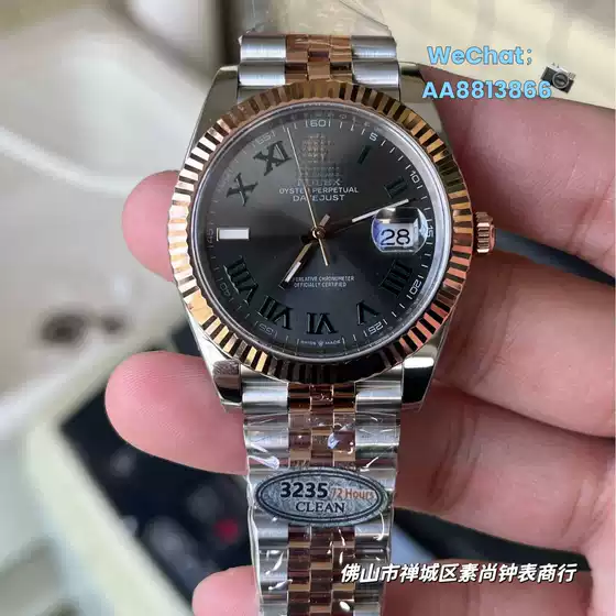 Watch Cross-Border 126331 Rose Gold Green Dial Date 3235 Automatic Mechanical Watch Men's Watch Women's Watch Wholesale