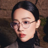 F1008 new metal anti-blue light flat mirror men's and women's literary retro small round frame glasses frame myopia glasses