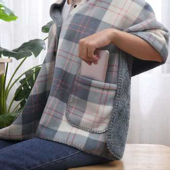 Amazon Flange Blanket Blanket Fleece Office Shawl Multi-functional Plaid Cloak Shawl Flange Function