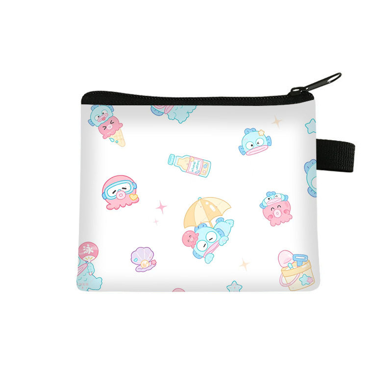 2025 New Clownfishhangyodon High-Looking Coin Purse Cartoon Cute Girls Zipper Storage Bag