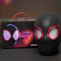 Cross-Border Amazon Miles Spider-Man Hood with Electric Eyes That Can Move Across the Universe and Blink Mask