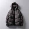 231g White Goose down Winter Warm Hooded Goose down Jacket Men's Cleanfit Loose Silhouette Quilted Bread Jacket Outer