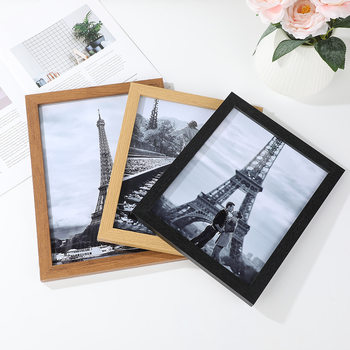 Cross-Border Photo Frame Wholesale 6-Inch 7-Inch 8inch 10inch A4A3 Wooden Picture Frame Tabletop Decoration Photo Wall Creative Simple
