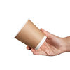 Kraft Paper Cup Disposable Coffee Cup Thickened Milk Tea Double Layer White Cup Packing Cup Hot Drink Cup with Lid 100 Set