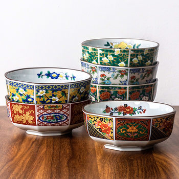 Japan Imported Wushan Kiln Retro Ceramic Bowl Gui Wanli Tableware Rice Bowl Noodle Soup Bowl Anise Bowl Dessert Bowl