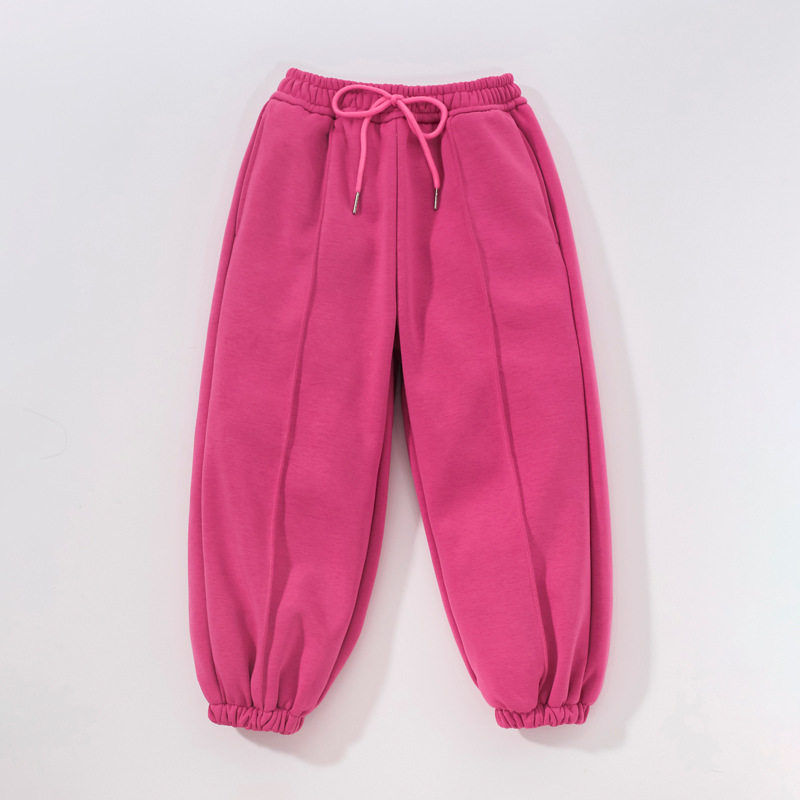 Thickened Fleece-Lined Kids' Long Pants, Winter Thermal Boys' Loungewear Trousers