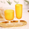 Middle Ages Sunset Cup Twilight Orange Frosted Glass Goblet Red Wine Glass Gift