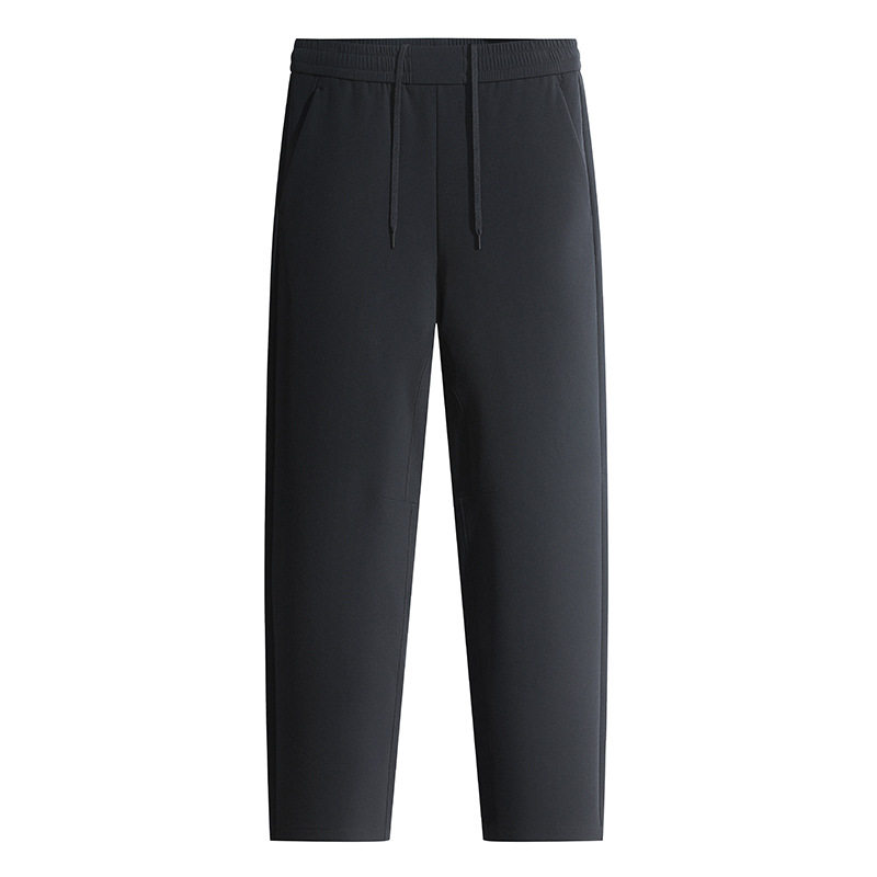 Spring, Autumn and Winter New Men's Classy Casual Assault Pants Three-Proof Thin Velvet High Elastic Double Warp Flat Composite Sports Long Pants