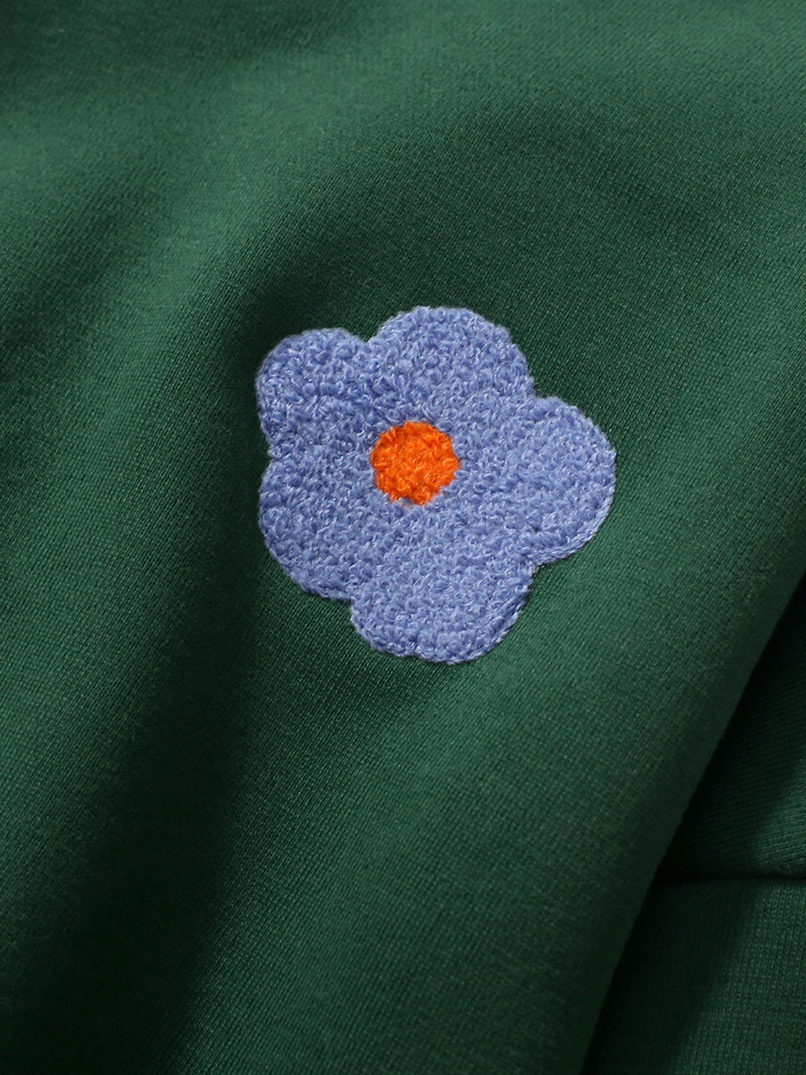 Girls' Autumn & Winter Thickened Fleece-Lined Pullover, Cartoon Kids' Long-Sleeve Hoodie