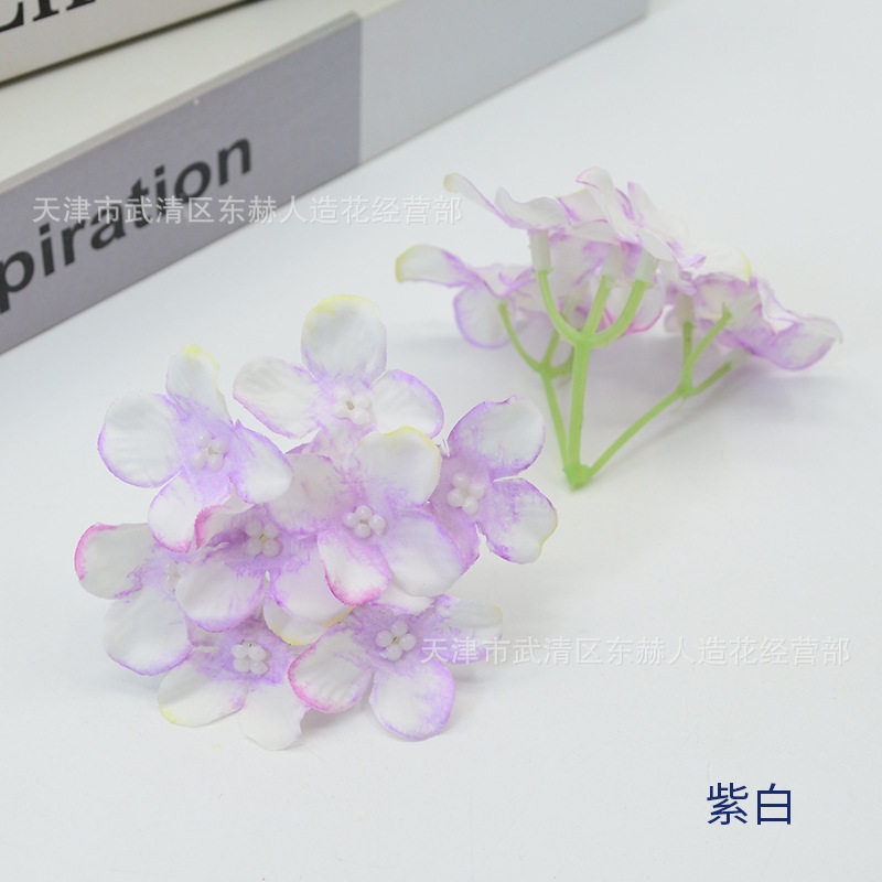 9叉油画绣球仿真花小花DIY手作素材绣球花朵婚庆新娘头饰发饰配花