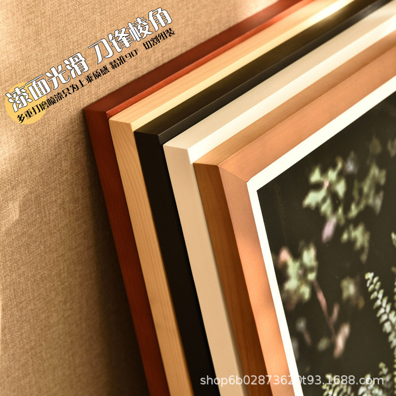 Solid wood photo frame table A3a4 empty frame photo 4 open 8k wall hanging children's jigsaw puzzle 16 inch 20 poster frame mounting