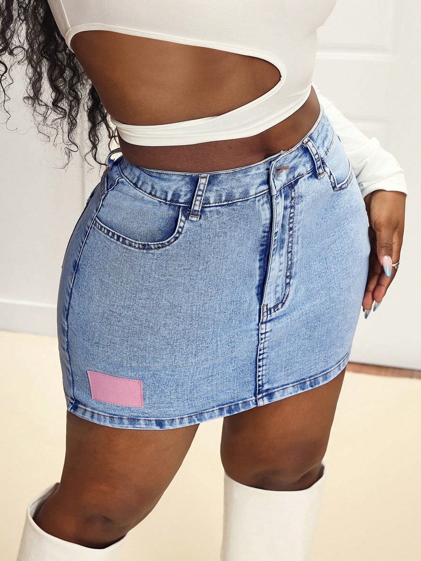 High Stretch Sexy Denim Bodycon Mini Skirt Trendy European and American Style Perfect for Parties and Night Out