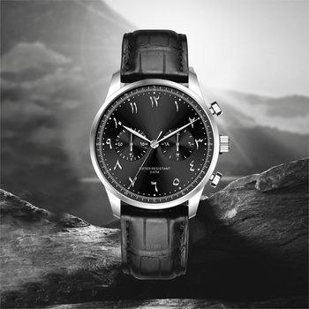 Foreign Trade Cross-Border Middle East Business Leather Strap Watch Men's Quartz Watch Dial Waterproof Brand Dropshipping