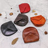 Vintage first layer cowhide vegetable tanned leather hand-brushed coin purse Women's Small soft leather storage bag driver's license bag