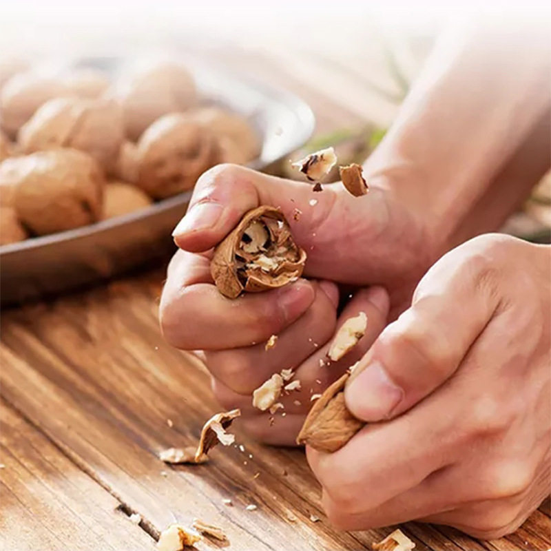 Xinjiang 185 Paper-Skinned Walnuts 500G/Bag Original Flavor Aksu Hand-Peeled Thin-Skinned Open-Shell Raw Large Walnuts Wholesale and Delivery