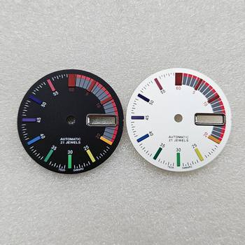 New watch accessories color nail 28.5mm dial no luminous double calendar can be installed NH36 movement
