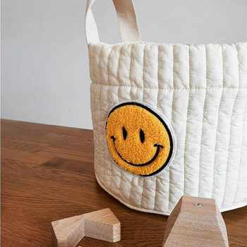 Ins Spot Style Stereo Smiley Face Storage Basket Baby Bottle Diaper Doll Storage Basket