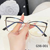 G98-001 new retro anti-blue light glasses frame Internet celebrity same fashion high-looking plain glasses big eye glasses frame