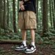 Men's Summer Trendy American-Style Cargo Shorts, Thin Loose Five-Point Casual Straight Pure Cotton Sports Pants