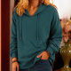 2025 Export Cross-Border New Women's Clothing Casual Hooded Long-Sleeved Pullover Solid Color Multi-Color Women's Sweatshirt