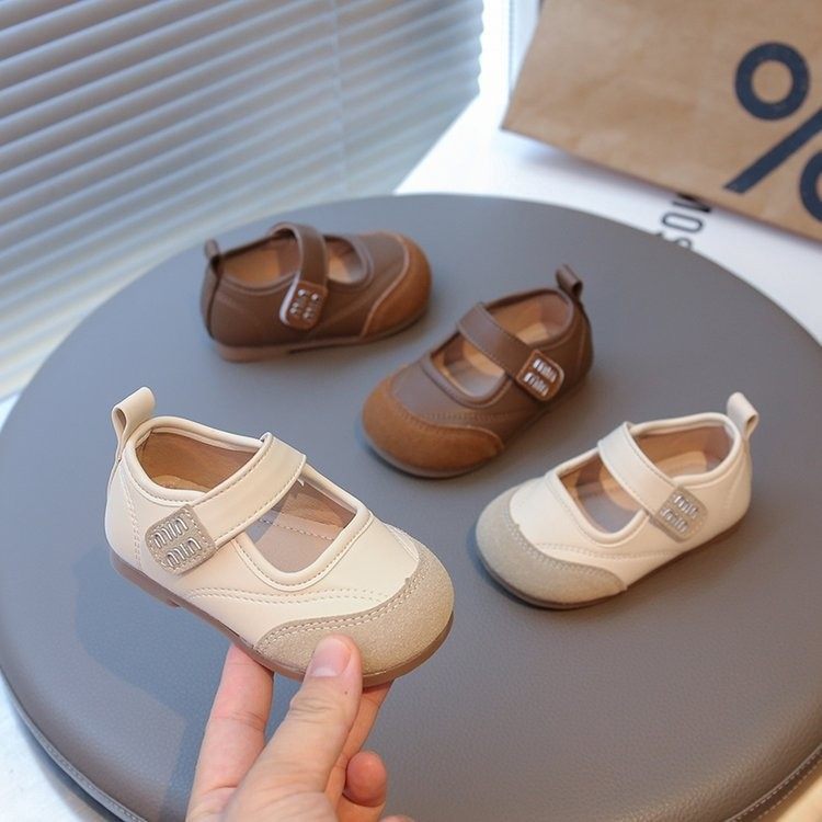 Fashionable Children's Shoes, Baby Soft-Soled Toddler Shoes, One-Year-Old Girls' Small Leather Shoes, Breathable Autum New Style