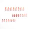 Cross-border Wearing Armor Orange Gradient Glitter False Nails Removable Nail Finished Nail Press on Nails