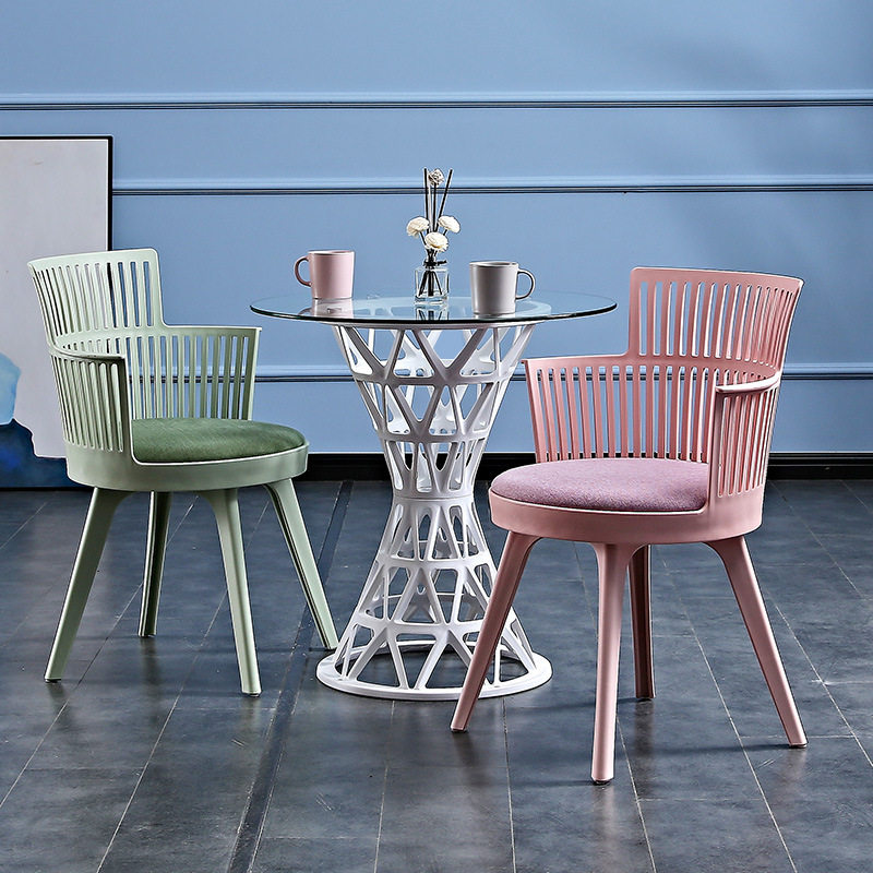 阳台小茶几圆形简易台小户型小圆桌钢化玻璃小圆桌子休闲桌椅套装