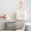 Thickened pure ribbon Hook bathroom hanging basket storage basket hollow kitchen bathroom storage basket storage basket hot sale