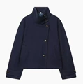 Diagonal button navy blue