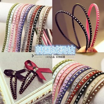 In stock wholesale 5mm color Korean velvet hot drilling single row semicircle rivet rope clothing accessories DIY jewelry accessories