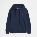 Pullover royal blue red label