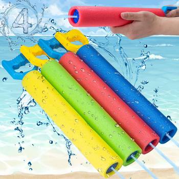 Cross-border foreign trade beach swimming pool water interactive sponge water gun EVA foam pull water gun high pressure water gun toy