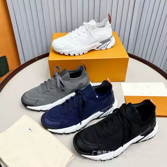 Cross-Border Foreign Trade 2025 New Men's High-Quality Sports Shoes Mesh Breathable Casual Running Shoes Shock-Absorbing Running Shoes