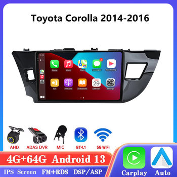 Suitable for Toyota Corolla 14-2016 Android Large Screen Car Central Control Navigation Bluetooth Wireless Carplay