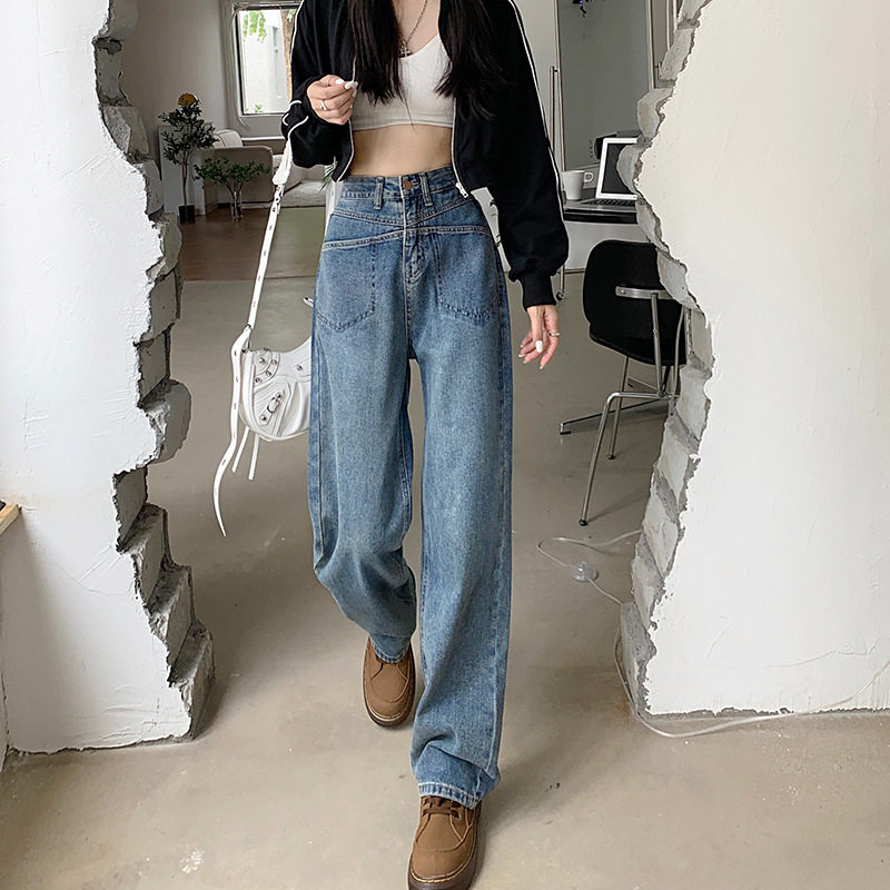 High Waisted Wide Leg Jeans for Women Loose Fit Flattering Draping Spring Style Casual Wear Wholesale Available